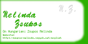 melinda zsupos business card